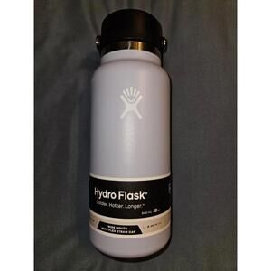 Hydro Flask Wide Mouth | flex straw cap| 32 oz |Surf color |NIB